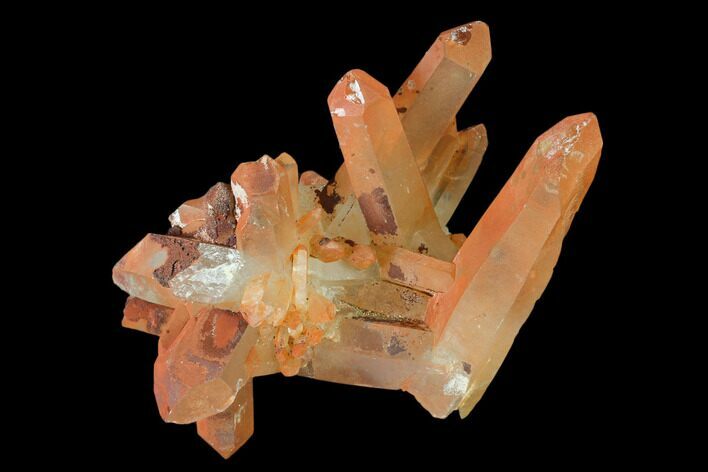 Natural, Red Quartz Crystal Cluster - Morocco #137468